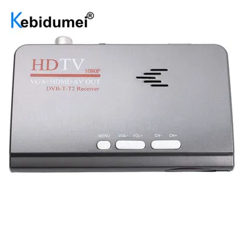 1080P DVB-T/DVB-T2 מקלט טלוויזיה מקלט DVB-T/T2 הטלוויזיה Box VGA, AV וידיאו HDMI תואם דיגיטלי HD לוויין מקלט שלט רחוק
