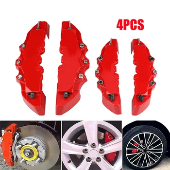4PCS מכונית 3D דיסק בלם Caliper מכסה קדמי & אחורי אבזרים פלסטיק ABS גלגל רכזת בלם כיסוי אוניברסלי לרכב קישוט