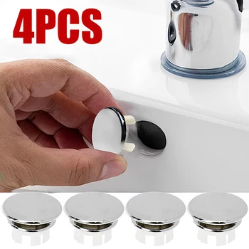 4Pcs פלסטיק בכיור חור גלישה כיסוי עבור מטבח חדר אמבטיה אגן לקצץ אמבטיה ניקוז כובע הכיור כיור עגול גלישה הטבעת לחבר