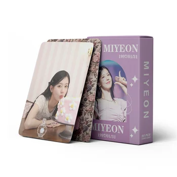 55pcs/סט(G)I-DLE MIYEON אלבום LOMO כרטיס GIDLE השיר YUQI הסיני מיני SOOJIN האוהדים מתנה מודפסת תמונה גלויה KPOP