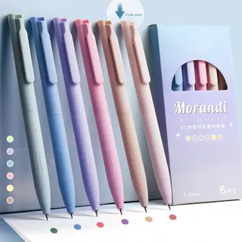 6Pcs/סט חמוד Morandi ג 'ל עט סט רטרו 0.5 מ