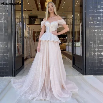 Aixiangsha שיין שמלת הערב את כתף שמלות לנשף מתוקה vestidos דה נוצ ' ה בהתאמה אישית 2023 לנשים