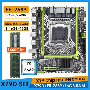 JINGSHA X79 ד לוח אם ערכת xeon E5-2689 CPU LGA2011 שילובים 1*16GB = 16GB 1600Mhz זיכרון RAM מסוג DDR3 KIT