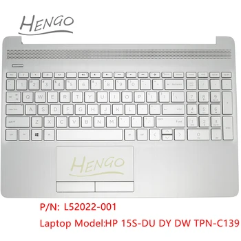 L52022-001 כסף מקורי חדש עבור HP 15-דו DY DW TPN-C139 Palmrest מקלדת עם תאורה אחורית & המגע