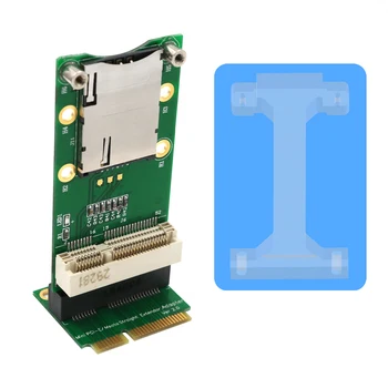 Mini PCI-E מתאם עם חריץ כרטיס SIM(התקנה אנכית) עבור 3G/4G ,WWAN LTE ,GPS, כרטיס