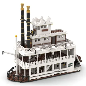 MOC יצירתי אבני הבניין הספינה סדרה המערבי ההנעה קיטור היי-טק לבנים הרכבה, בניית צעצועים לילדים מתנות