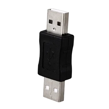 SODIAL(R) USB A זכר זכר מחבר מתאם שחור