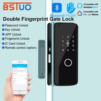 TTLOCK בית חכם עמיד למים Bluetooth אלקטרוני, טביעת אצבע, מנעול הביתה כניסה לשלב לפתוח דיגיטלי IC כרטיס לנעול את הדלת