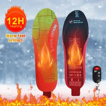 USB מחוממת נעל מדרסים כף רגל מתחמם גרב כרית מחצלת חימום חשמלי נעליים גרביים רחיץ תרמי מדרסים התאמת טמפרטורה 깔창