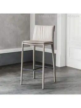 איטלקי מינימליסטי בר הכיסא משפחה מודרנית מינימליסטי מעצב אור יוקרה בר כיסא הקופאית גבוהה צואה