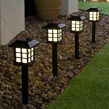 אנרגיה סולארית אור על גן הבית Plug-in הדשא המנורה בחצר בחוץ עמיד למים לקשט נוף אורות LED