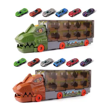 דינוזאור משאית צעצוע דינוזאורים תחבורה רכב רכב המוביל משאית צעצוע דינוזאור הרכב המוביל צעצועים דינוזאור משאית לילדים
