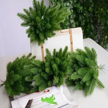זר חג המולד מלאכותי אורן סניף מציאותי לשימוש חוזר מלאכותי ענפי אורן 30pcs חיקוי צמחים ירוקים עבור Diy זרי חג המולד