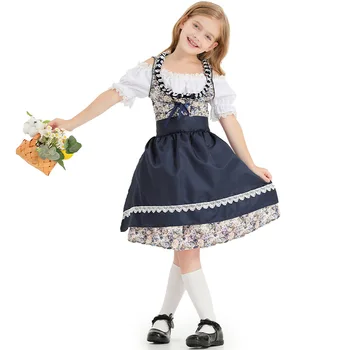 ילדה אוקטוברפסט תחפושת שמלה שמרנית הבירה פרוצה פסטיבל מצעד הורה-ילד Cosplay קרנבל פורים מפואר שמלת מסיבת