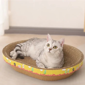 לוח גלי להגן אביזרים ללבוש עמיד הצבת נייר צעצועים לשרוט רהיטים אליפסה חתול חתול חתול שחיקה הקן.