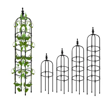 מגדל האובליסק גן הפרגולה גבוה תמיכה הצמח עומד צמחים מטפסים תמיכה פרחים ירקות פירות גפנים