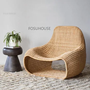מודרני יצירתי חיצוני מקורה כיסא קש קש הספה בסלון חזרה פנאי הכיסא החצר ריהוט גן ב