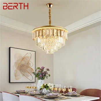 מעגן נברשת זהב תליון מנורה הפוסט-מודרנית יוקרה אור הביתה LED מתקן חי בחדר האוכל