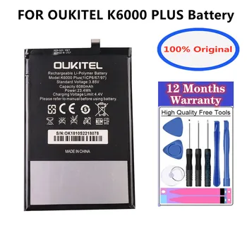 מקורי K6000 פלוס טלפון נייד סוללה עבור OUKITEL K6000 בנוסף Bateria 6068mAh החלפת סוללה + תיקון ערכות כלים