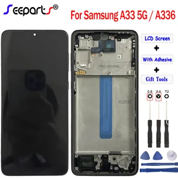 נבדק OLED עבור Samsung Galaxy A33 5G LCD SM-A336E, SM-A336B, SM-A336M תצוגה מסך מגע דיגיטלית להרכבה עם מסגרת