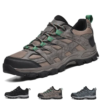נעלי הליכה לגברים לנשימה חיצוני נעלי גברים באיכות גבוהה של גברים נעלי טרקים ללא להחליק טיפוס הרים נעלי הגעה חדשה