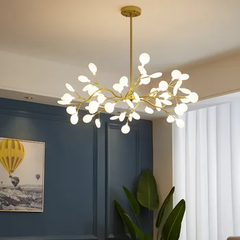 סניף צורה גחלילית תקרה נברשת עבור בית הילד בסלון עיצוב חדר השינה G4 תאורת Led פנימית תליית מנורה