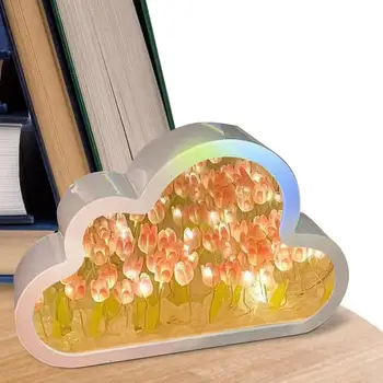 ענן צבעוני, מנורה ענן צבעוני DIY המנורה רומנטי ליד המיטה מנורה עיצוב נייד LED הצבעוני מנורת שולחן לחברים ילדה שני חדרי שינה