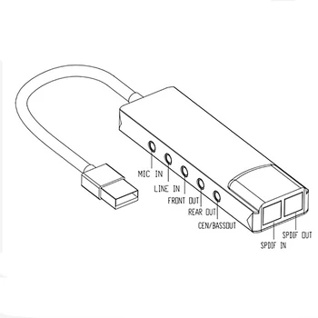 שמע חיצוני ממיר סגסוגת אלומיניום אודיו USB מתאם AC-3 DTS שמע חיצוני כרטיס 7.1 5.1 ערוץ אופטי למחשב המחשב